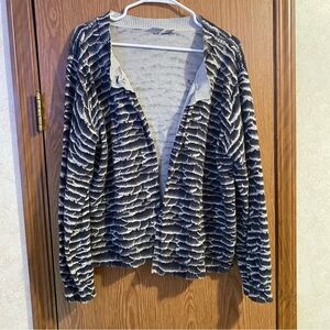 Cato Black and White Textured Cardigan